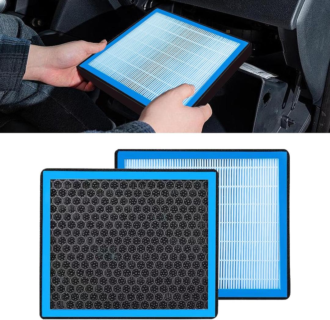 CF10285 Cabin Air Filter with Activated Carbon, Automotive AC Cabin Air Filter Replacement for Toyota 4Runner Highlander RAV4 Camry Corolla Prius Sienna Sequoia Tundra Avalon Lexus & Land Rover (BLUE)