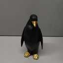 IDORTYBB Abstract Geometric Penguin Sculpture Animal Statue Art Figurine Home Decorations for Living Room Book Shelves Cabinet Desk Decor Table Centerpieces Ornaments (Black, Large)