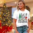 Womens Christmas Shirts Just A Girl Who Loves Christmas T-Shirt Xmas Tree Tee Tops White