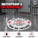 5 Pack 17" Keep Electrical Panel Clear Anti-Slip Floor Stickers