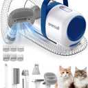 oneisall Cat Vacuum Groomer Quiet, Pet Vacuum Grooming Kit with Clipper Paw Trimmer & Brush, 1.5L Large Dust Cup Pet Vacuum for Shedding, Trimming & Home Cleaning