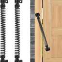 11-1/2" Gate Spring Self Closing Heavy Duty Door Springs to Close Door, Adjustable Tensioner Automatic Gate Closure, Gate Spring for Wooden Gate, Vinyl Fence, Steel Door(Black, 2 Pack)