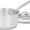 Cuisinart 1 Quart Saucepan w/Cover, Chef's Classic Stainless Steel Cookware Collection, 719-14