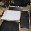 Grill Table,Outdoor Kitchen with Cabinet Outdoor Grill Table with 2 Foldable Side Tables Stainless Steel Top for Outdoor Kitchen Cabinets, Bar Cart, Movable Grill Cart with Pull-Out Plate, L74x W24