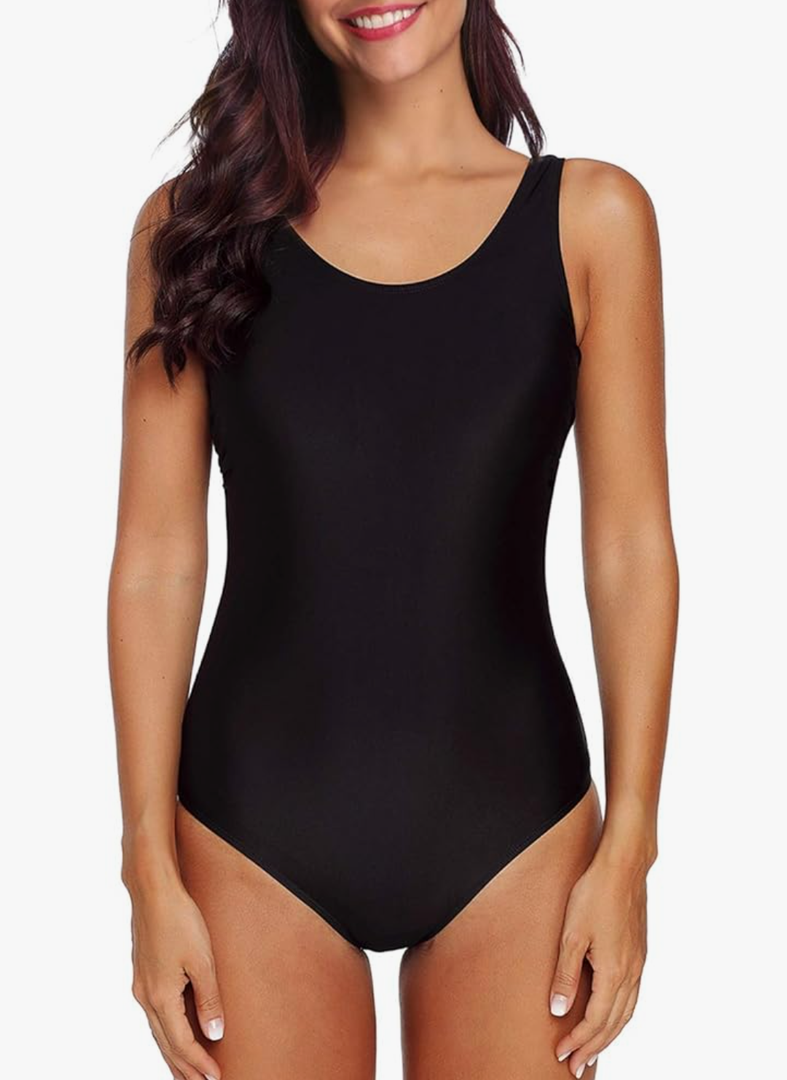 American Trends One Piece Swimsuit Women Criss Cross Back Color Block Print Bathing Suits Athletic Modest Swimwear, Size XL American Trends One Piece Swimsuit Women Criss Cross Back Color Block Print Bathing Suits Athletic Modest Swimwear, Size XL