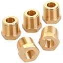2 x LTWFITTING Brass Pipe Hex Bushing Reducer Fittings 3/8 Inch Male x 1/8 Inch Female NPT Fuel(Pack of 5)
