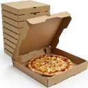 BOARDS+ Pizza Boxes 8 x 8 x 1.75 Inches (30 Pack) | Kraft Corrugated Cardboard Pizza Boxes | Keep Your Pizzas, Homemade Baked Goods Hot & Steamy