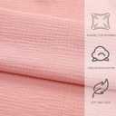 Frienda Muslin Hooded Beach Towel for 0-3 Years Kids Soft Muslin Bath Poncho for Baby Absorbent Fast Drying Blankets for Boys Girls Newborns Toddler Beach Pool Bath Essentials(Pink)