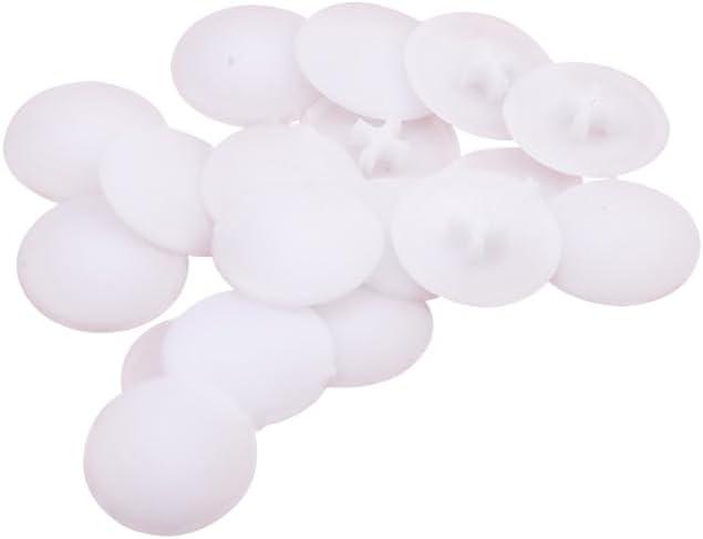 100 Pcs Plastic Lock Fastener Caps Furniture Cam Cap Lock Nuts Cap Decorative Screw Caps Covers Cabinet Screw Hole Plugs Covers White