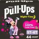 Pull-Ups Girls' Night-Time Potty Training Pants, Size 5T-6T, 44 Count