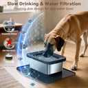 10L No Spill Dog Water Bowl, 2.6 Gal Stainless Steel No Splash Large Dog Water Bowl with Non-Slip Silicone Mat, Spill Proof Slow Drinking Pet Bowls for Messy Drinkers Indoor/Outdoor Use Black