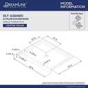 DreamLine SlimLine 32 in. D x 42 in. W x 2 3/4 in. H Center Drain Single Threshold Shower Base in White, DLT-1132420