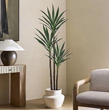 Fsslower Artificial Agave Tree 5.2FT with 45 Leaves & 3 Trunks Yucca Plant