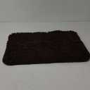 Yeaban Brown Bathroom Rugs  Thick Chenille Bath Mats | Absorbent and Washable Bath Rug Non-Slip, Plush and Soft Rugs for Bathroom, Kitchen, Shower, Sink - 17" x 24"