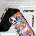 Compatible for iPhone 14 Plus Case Vintage Blue Collage Y2K European Summer Flowers Bow Cute Aethetic [Compatible with Magsafe] Rugge 2-in-1 Layer Shockproof Anti-scratch Phone Case for iPhone 14 Plus