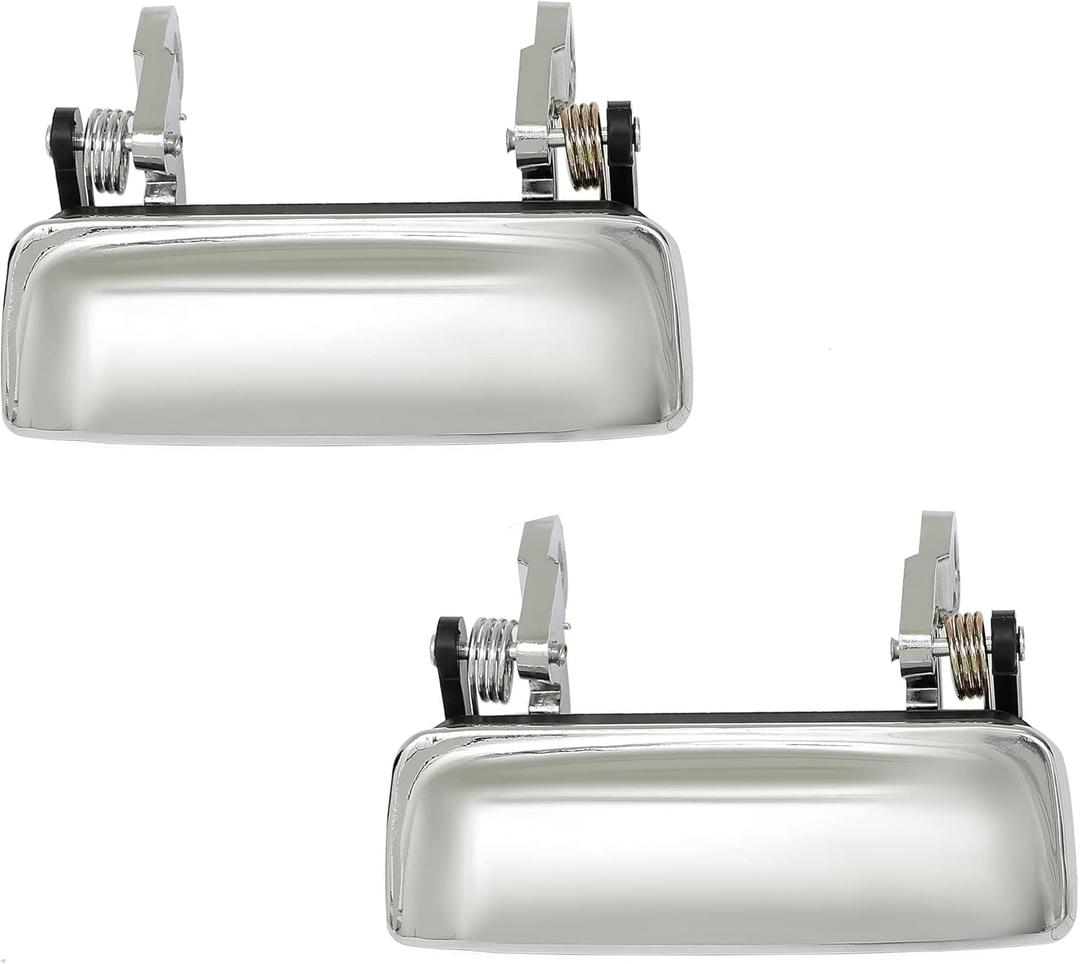 All Metal Exterior Door Handle Set Chrome, Compatible with 1998-2011 Ford Ranger, 2001-2010 Mazda B2300 B3000 B4000, Outside Front Left Driver & Right Passenger | Replaces# 2L5Z1022404BAA MA1310118