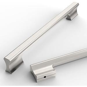 Asidrama 10 Pack 6.3 Inch(160mm) Brushed Satin Nickel Kitchen Cabinet Handles, Cabinet Pulls Kitchen Cabinet Hardware Cupboard Handles Drawer Pulls