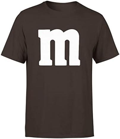 Letter M Halloween Costumes T-Shirt | Funny Cool Graphic Tee Idea | for Men M