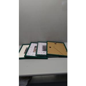 KINLINK 11x14 Picture Frame Green, Solid Wood Frames with Acrylic Plexiglass for Pictures 5x7/8x10 with Mat or 11x14 without Mat, Tabletop and Wall Mounting Display, Set of 4