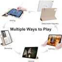 Case for iPad Air 13" M4/M3/M2 2026/2025/2024, iPad Pro 12.9" 6th/5th Gen. 2022/2021 with Pencil Holder, Vertical Stand, Detachable Magnetic Trifold Stand Case,Auto Wake/Sleep, Oat Coffee+White