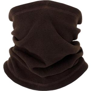 Winter Neck Warmer, Polar Fleece Neck Gaiter Warm Face Cover, Cold Weather Ski Face Mask Windproof for Men and Women (Brown)