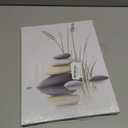 Zen Stone Canvas Wall Art Stacked Stones in Water with Grasses Painting Picture Wall Decor Poster Print Suitable for Yoga Meditation Room Bathroom Bedroom Study Home Decoration