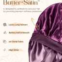 Yanibest Adjustable Satin Bonnet for Sleeping, Double Layer Silk Hair Bonnet with Tie Band for Unisex Women Men Curly Natural
