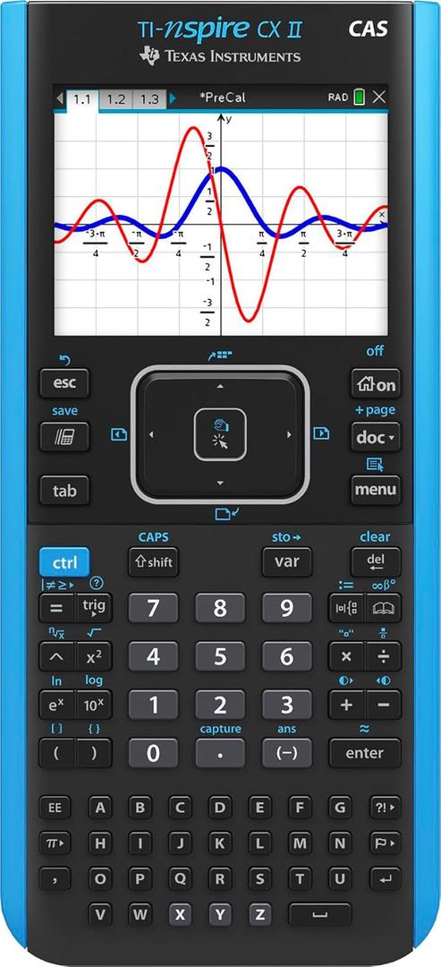 Texas Instrument Nspire CX II CAS Student Software Graphing Calculator