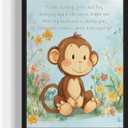 Monkey Art Print Poster with Poem, Animals Nursery Wall Decor Cute Wild Animals Artwork For Baby Bedroom Kids Room Home Decoration Gallery 11 (Monkey, 8 x 10 inches, Unframed)