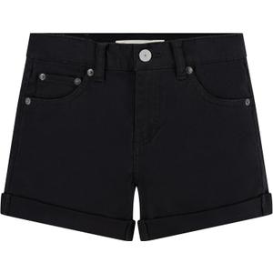 Levi's Girl's Girlfriend Fit Denim Shorty Shorts (8, Black)