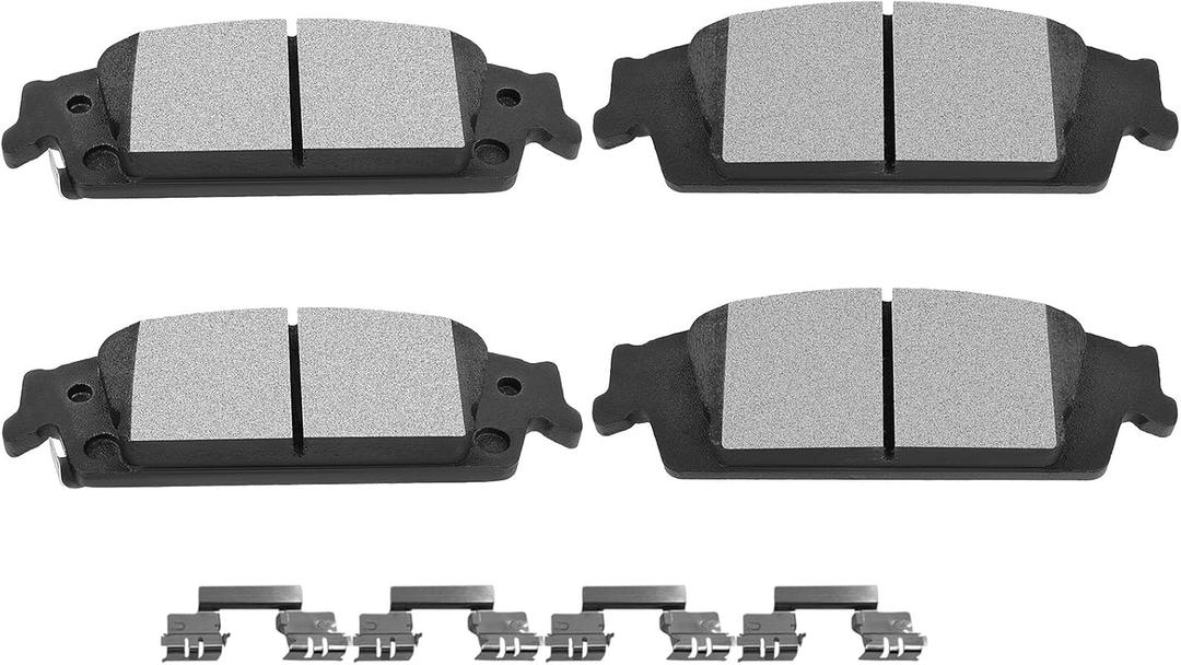 SCITOO D1707 Rear Ceramic Brake Pads Sets Fit For Cadillac Escalade ESV,For Chevy Silverado 1500/Silverado 1500 LD/Suburban/Tahoe,For GMC Sierra 1500/Sierra 1500 Limited/Yukon/Yukon XL