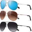 Eiuizah Polarized Aviator Sunglasses for Men Women- Classic Sun Glasses for Driving Fishing with UV Protection
