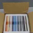 LITMIND 24 Sheets Transparent Streaky Stained Glass Sheets  Mystic Rainbow Mix, 6 x 4 Inch Smooth Art Glass for Mosaics, Suncatchers & DIY Crafts