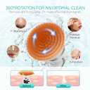 VOGOE Facial Cleansing Brush-Spin Face Scrubber Exfoliator Rechargeable, 2-Speed Rotation, Electric Face Wash Brushes for Cleansing and Exfoliating, with 2 Brush Heads, Grey