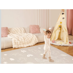 Baby Play Mat 79x 71 Inch, Extra Large Foldable Play Mats for Babies and Toddlers, Waterproof & Anti-Slip Portable Baby Floor Mat for Tummy Time, Non Toxic Foam Play Mat for Floor Travel Bag