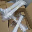 12 Pack - 4 inch White Hidden L Shelf Bracket (1/5 Inch Thick) Iron Floating Shelf Brackets Rustic Industrial Metal Brackets for Shelf Support