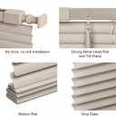 LazBlinds No Drill 1" Vinyl Mini Blinds, 41" W x 64" H, Desert Sand