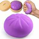 Dumpling Squishy Mystery Box, Stress Relief Fidget for Adults & Teens, Stocking Stuffers Gift, Soft Squeeze Stress Balls (Purple)