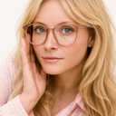 miyya Blue Light Blocking Glasses Women, Fashion Round Transparent Anti Blue Light Glasses with Anti Eyestrain & UV Glare