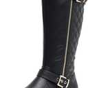 GLOBALWIN Women's Knee-High Boots Fall Winter Fashion Tall Black Riding Boots Size 9M
