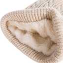 Alepo Kids Winter Beanie Hat, Children's Warm Fleece Lined Knit Thick Ski Cap with Pom Pom for Boys Girls (Mix Rainbow)