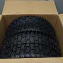 15x6.00-6 Tire and Inner Tube Set, TR-13 Straight Valve Stem, Replacement Riding Mower Front Wheel Assembly, 2 Pack