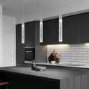 Modern Kitchen Island Pendant Light Dimmable LED Chrome Finish Mini Crystal Pendant Lighting Bedroom Bedside Table Small Pendant Lights3-Pack