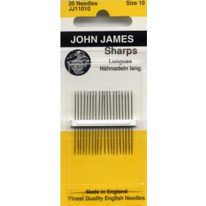 Colonial Needle JJ110-10 20 Count John James Sharps Needle, Size 10
