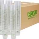 ECO PRODUCTS GreenStripe Clear Compostable 16oz PLA Plastic Cups, Case of 1000, Disposable Renewable Plant-Based Cold Cups, For Cold Drinks & Snacks, BPI Certified, ASTM Compliant.