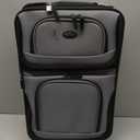 U.S. Traveler Rio Lightweight Softside Rolling Carry-on Suitcase, 2-Wheel Set, Grey