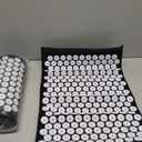 ProsourceFit Acupressure Mat and Pillow Set for Back/Neck Pain Relief and Muscle Relaxation (Large, Black/White)