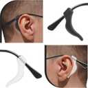Rindion 24 Pairs Glasses Ear Grip, Silicone Ear Hooks For Glasses With Storage Box for Sports and Work