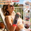 Red Light Therapy for Wrist,Portable 660nm/850nm 36 Red Light Beads Red Light Therapy for Hands with Three-Level Light Adjustment Function and Vibration Massage Effect,Therawrap for Carpal Tunnel