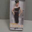 Barbie Signature Looks Doll (Petite, Brunette Pixie Cut) Fully Posable Fashion Doll Wearing Black Midi Skirt for Collectors